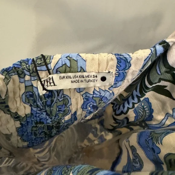 Zara maxi dress. Never worn. NWT. Blue and green - Picture 7 of 7